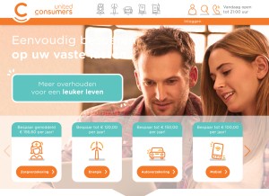 How unitedconsumers.com looks like on a tablet such as an iPad.