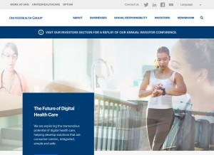 How unitedhealthgroup.com looks like on a tablet such as an iPad.
