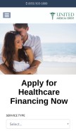 How unitedmedicalcredit.com looks like on a mobile device such as an iPhone.