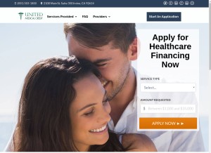 How unitedmedicalcredit.com looks like on a tablet such as an iPad.