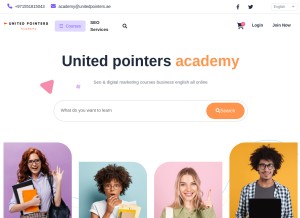 How unitedpointers.ae looks like on a tablet such as an iPad.