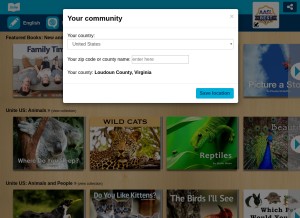 How uniteforliteracy.com looks like on a tablet such as an iPad.