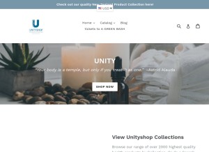 How unityshopnz.com looks like on a tablet such as an iPad.