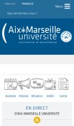 How univ-amu.fr looks like on a mobile device such as an iPhone.