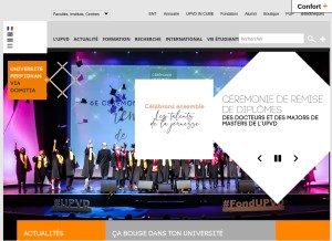 How univ-perp.fr looks like on a tablet such as an iPad.