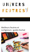 How univers-feutres.com looks like on a mobile device such as an iPhone.