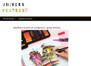 How univers-feutres.com looks like on a tablet such as an iPad.