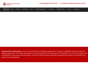 How universalfireprotection.com.pk looks like on a tablet such as an iPad.