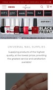How universalnailsupplies.com looks like on a mobile device such as an iPhone.