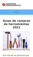 How universoherramientas.es looks like on a mobile device such as an iPhone.
