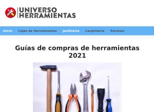 How universoherramientas.es looks like on a tablet such as an iPad.