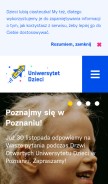 How uniwersytetdzieci.pl looks like on a mobile device such as an iPhone.