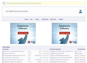 How unix.com looks like on a tablet such as an iPad.