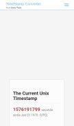 How unixtimestamp.com looks like on a mobile device such as an iPhone.