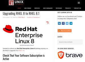 How unixtutorial.org looks like on a tablet such as an iPad.