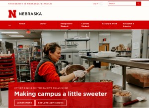 How unl.edu looks like on a tablet such as an iPad.