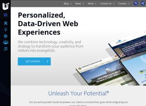 How unleashed-technologies.com looks like on a tablet such as an iPad.