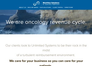 How unlimitedsystems.com looks like on a tablet such as an iPad.