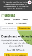 How unoeuro.com looks like on a mobile device such as an iPhone.