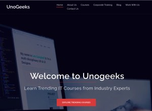 How unogeeks.com looks like on a tablet such as an iPad.