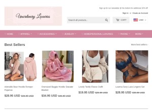 How unordinaryluxuries.com looks like on a tablet such as an iPad.