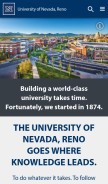 How unr.edu looks like on a mobile device such as an iPhone.