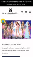 How unspokenfashion.com looks like on a mobile device such as an iPhone.