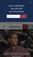 How untuckit.com looks like on a mobile device such as an iPhone.