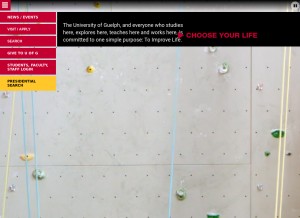 How uoguelph.ca looks like on a tablet such as an iPad.