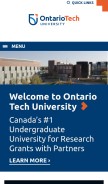 How uoit.ca looks like on a mobile device such as an iPhone.