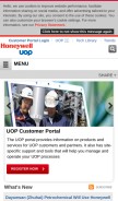 How uop.com looks like on a mobile device such as an iPhone.