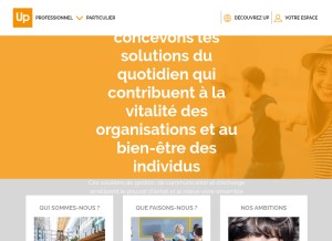 How up.coop looks like on a tablet such as an iPad.