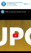 How upc.es looks like on a mobile device such as an iPhone.