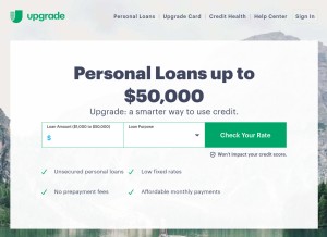 How upgrade.com looks like on a tablet such as an iPad.