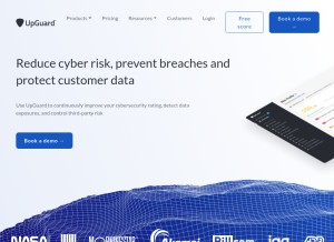 How upguard.com looks like on a tablet such as an iPad.