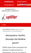 How uplifter.de looks like on a mobile device such as an iPhone.
