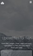 How uploadfiles.io looks like on a mobile device such as an iPhone.