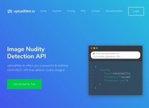 How uploadfilter.io looks like on a tablet such as an iPad.