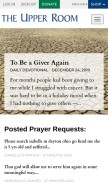 How upperroom.org looks like on a mobile device such as an iPhone.