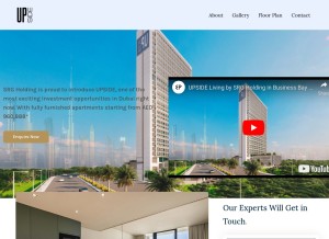 How upsidebusinessbay.com looks like on a tablet such as an iPad.