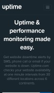 How uptime.com looks like on a mobile device such as an iPhone.