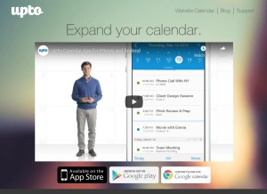 How upto.com looks like on a tablet such as an iPad.