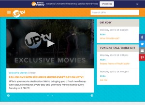 How uptv.com looks like on a tablet such as an iPad.