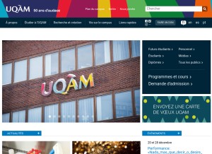 How uqam.ca looks like on a tablet such as an iPad.
