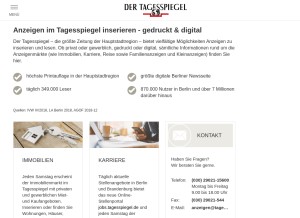How urban-media.com looks like on a tablet such as an iPad.
