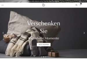 How urbanara.at looks like on a tablet such as an iPad.