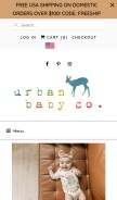 How urbanbabyco.com looks like on a mobile device such as an iPhone.