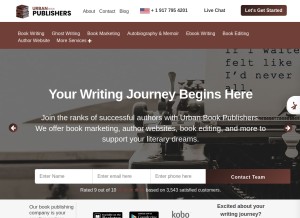 How urbanbookpublishers.com looks like on a tablet such as an iPad.