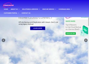 How urbancom.net looks like on a tablet such as an iPad.