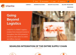 How urbanfox.asia looks like on a tablet such as an iPad.